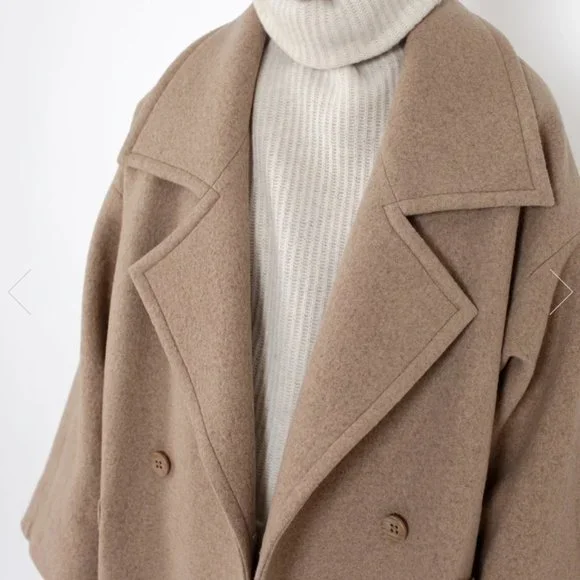 7115 by Szeki NWT OVERSIZED WOOL COAT - FW21 - DESERT SAND - Picture 5 of 5